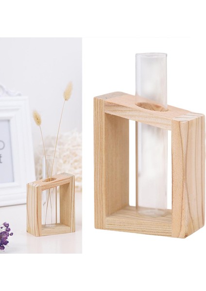 Çiçek Bitki Hidroponik Vazo Cam Teraryum Konteyner Ev Masteroter 6.5X4X9 cm