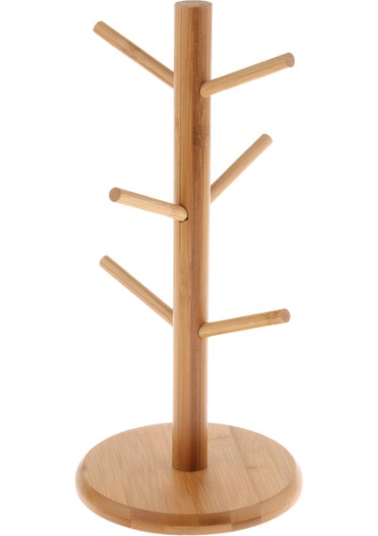 Bambu Ahşap Kupa Ağacı Şekil Raf Tutucu 6 Kahraman Kaynak Kullanım Çaka Kukulu fiyatları