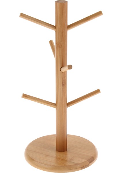 Bambu Ahşap Kupa Ağacı Şekil Raf Tutucu 6 Kahraman Kaynak Kullanım Çaka Kukulu modelleri