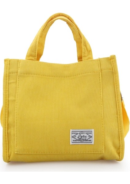 Kadife Düz Renk Kare Çanta - Sarı (Yurt Dışından)