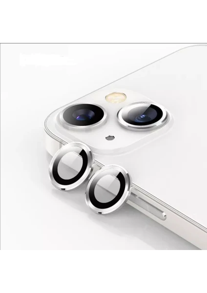 Pirok Store iPhone 13 / 13 Mini Uyumlu Halka Set Metal Lens Koruyucu Cam