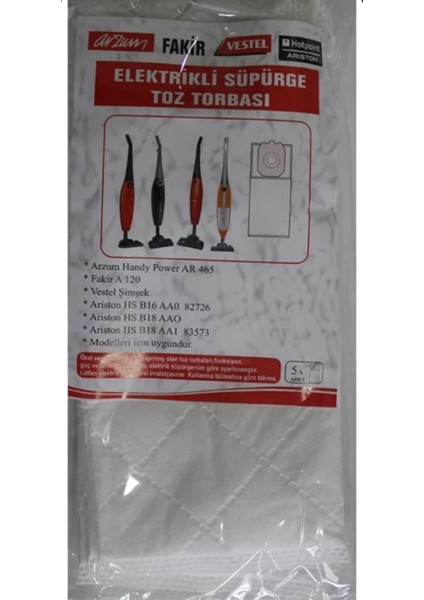Aristonhs B18 Aa1 83573 Süpürge Sentetik Toz Torbası 20 Adet