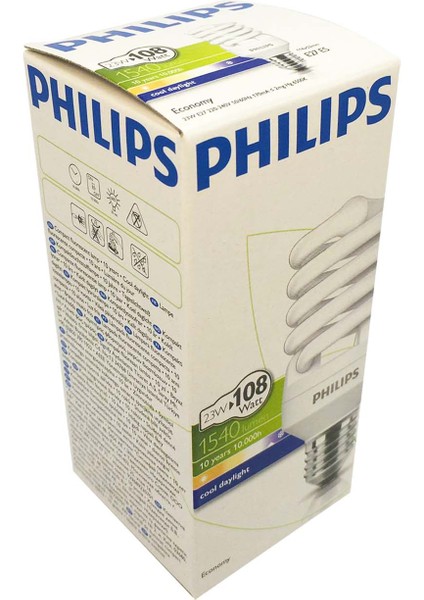 Phi̇li̇ps 23W 6500K Beyaz Tasarruflu Spi̇ral Ampul