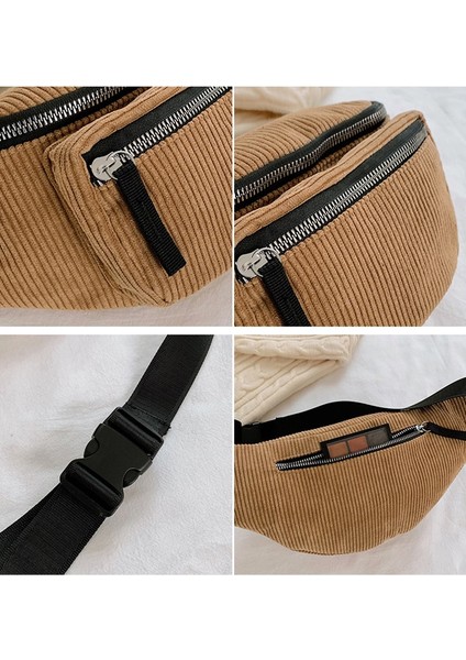 Shenzhen Xin Xin Kadife Fermuarlı Bel Çantası - Kahverengi - Kahverengi (Yurt Dışından) fırsatları