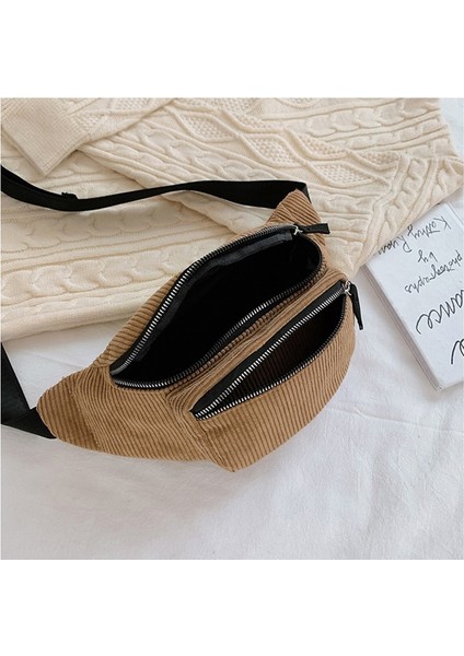 Shenzhen Xin Xin Kadife Fermuarlı Bel Çantası - Kahverengi - Kahverengi (Yurt Dışından) indirimleri