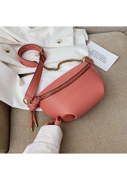 Shenzhen Xin Xin Deri Çapraz Askılı Çanta - Pembe - Pembe (Yurt Dışından)