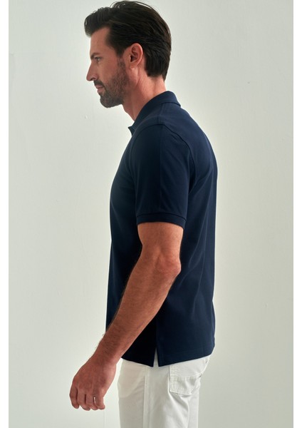 Pike Düğmeli Balenli Polo Yaka Lacivert Erkek T-Shirt TS22Y22013_D39 fırsatları