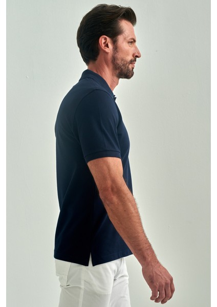 Pike Düğmeli Balenli Polo Yaka Lacivert Erkek T-Shirt TS22Y22013_D39 indirimleri