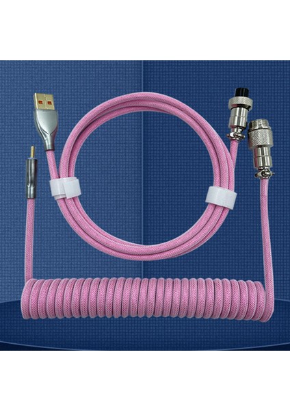 1.8m Mekanik Klavye USB Konektör Pembe (Yurt Dışından)