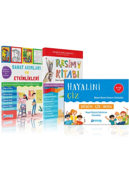2. Sınıf Bilsem Mülakat 3'lü Resim Seti (Resim Kitabı-Hayalini Çiz-Sanat Akımları)