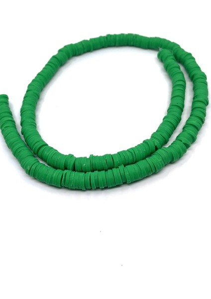 Fimo Boncuk 6 mm Çimen Yeşili Renk, Takı Malzemesi