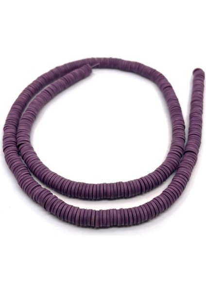 Fimo Boncuk 6 mm Mürdüm Renk, Takı Malzemesi