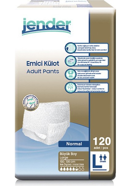 Emici Külot Yetişkin Hasta Bezi X-Large 120 Adet