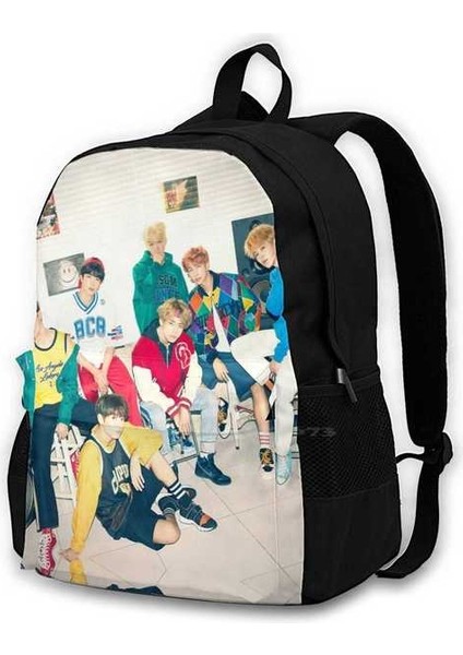 Büyük Kapasiteli Moda Bangtan Jimin Suga Jungkook Jin Rapmon Jhope Sırt Çantası (Yurt Dışından)