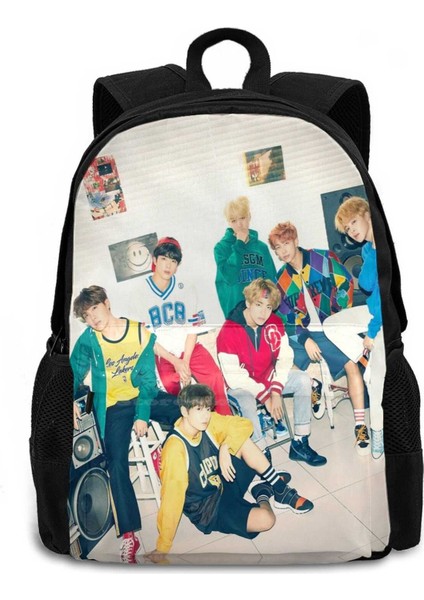 Büyük Kapasiteli Moda Bangtan Jimin Suga Jungkook Jin Rapmon Jhope Sırt Çantası (Yurt Dışından)