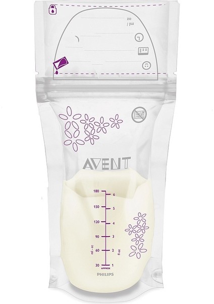 Phlips Avent 180 ml 25'li Anne Sütü Saklama Poşeti