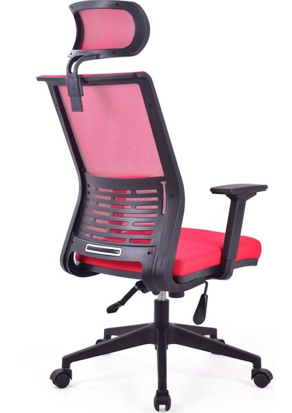 Carina Kırmızı Fileli Pls Makam Koltuğu Ofis Koltuğu