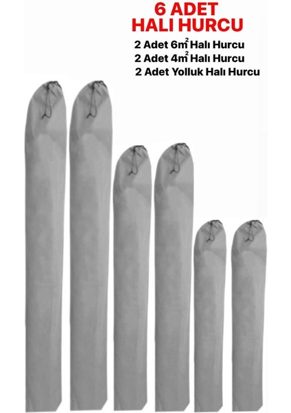 Koru Tekstil 6 Adet Halı Hurcu, Halı Kılıfı, Halı Koruyucu, Halı Ambalajı