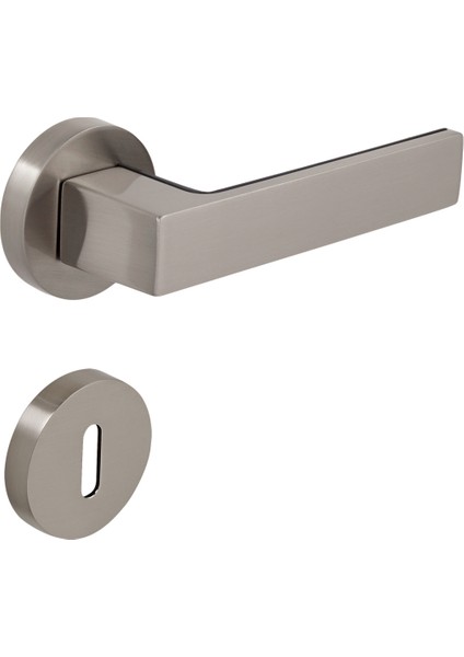 Croma Zera Saten Zamak Yuvarlak Rozetli Lüks Oda Kapı Kolu