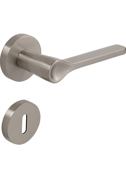 Croma Irus Saten Zamak Yuvarlak Rozetli Lüks Oda Kapı Kolu