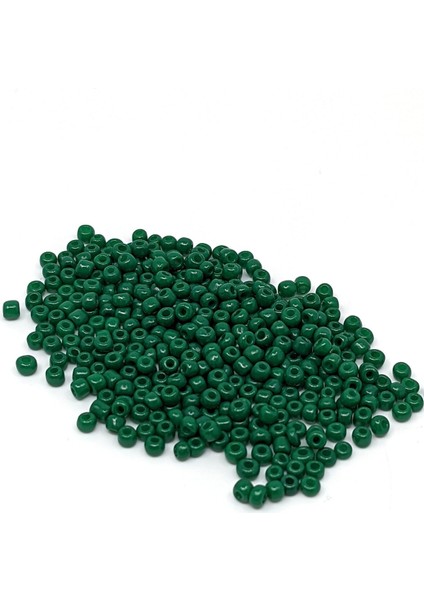 20 Gram 3 mm (0,8) Kum Boncuk Koyu Yeşil Renk