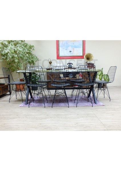 Doğal Ahşap Sandalyeli Masa TAKIMI(85CM-125CM Masa+4 Sandalye) fırsatları