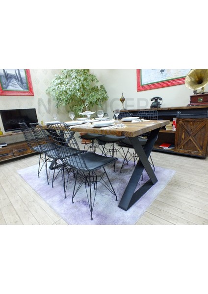 Doğal Ahşap Sandalyeli Masa TAKIMI(85CM-125CM Masa+4 Sandalye) fiyatları