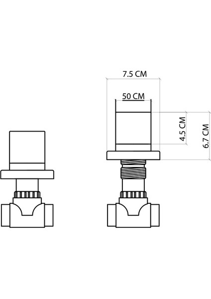 FSV-205 Ankastre Stop Valf Siyah fiyatları