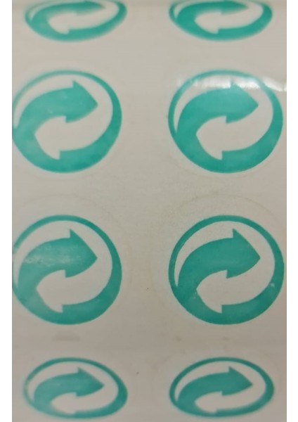 Geri Dönüşüm Etiket Şeffaf 2cm- 600 Adet