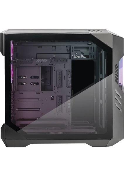 Coolermaster HAF700 Evo Tempered Glass Argb Ledli LCD Ekran Mesh Ön Panel, Titanyum Gri Renkli Fulltower Kasa