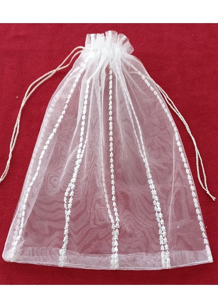 Fnt Desenli Tül Kese 17*24CM. 12 Adettir.