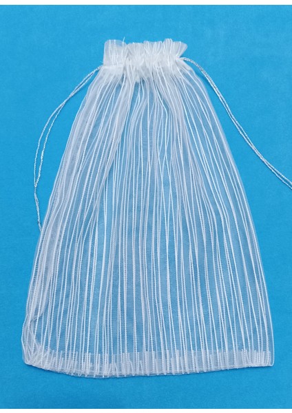 Çizgili Tül Kese 17/24 CM 12 Adettir hediyelik bohçalık çeyizlik