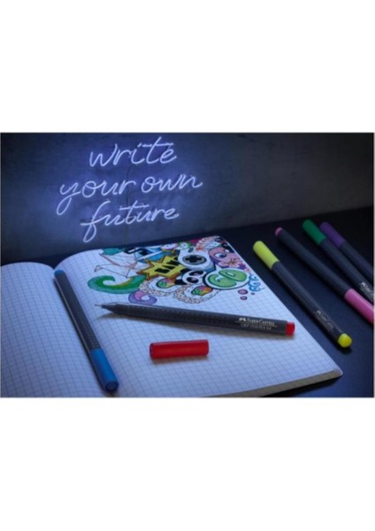 Grip Finepen 0.4 mm 5 Renk 1 Paket Fineliner Faber Castell Keçe Uçlu Kalem 2022 Klasik Renkler 5 Li 1 Paket