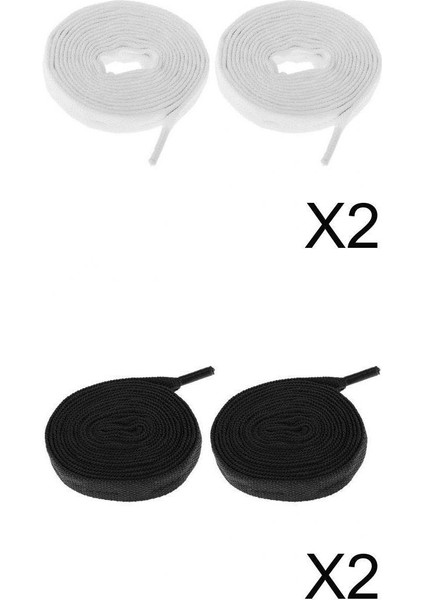 Roller Patenleri Için 4 Çift Satır Içi Paten Dantelleri 1,80CM (Yurt Dışından)