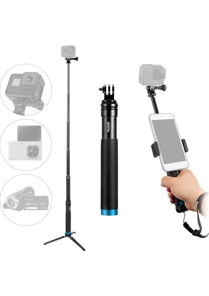 El Uzatılabilir Selfie Sopa Monopod Alüminyum