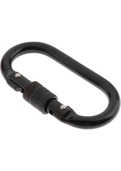 4 Adet 25KN Oval Çelik Vida Kilidi Karabina Karabiner Halat Ecctring Tırmanma (Yurt Dışından)