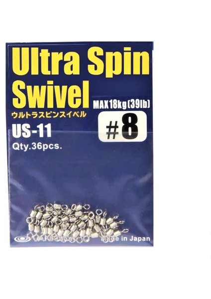 Ultra Spin Swivel Fırdöndü Us-11 Silver #8 (36 Ad)