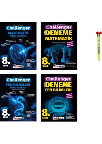 LGS 8.Sınıf Challenger Matematik Fen Bilimleri Soru Bankası ve Deneme