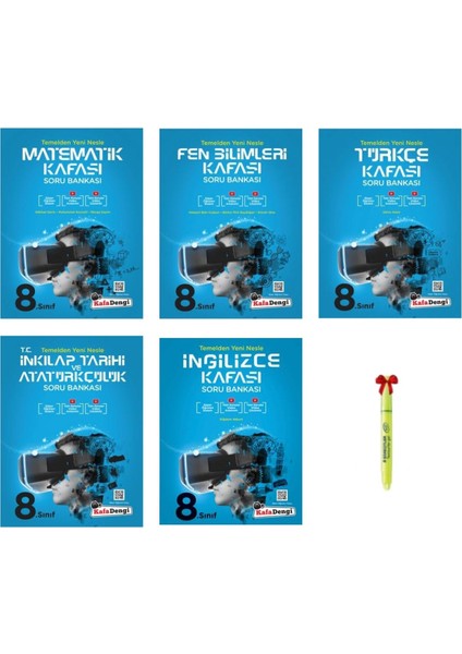 LGS 8.Sınıf Matematik Fen Bilimleri Türkçe Inkılap Ingilizce Kafası Soru Bankası