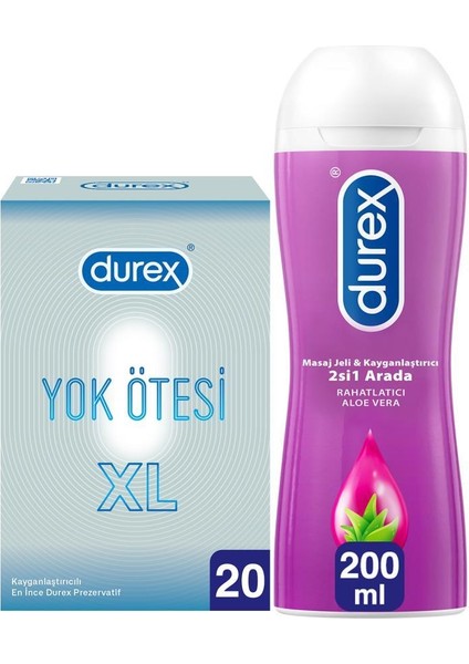 Yok Ötesi Xl 20'li Ince Prezervatif + Aloe Vera Jel 200ML