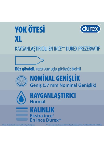 Yok Ötesi XL 20’li İnce Prezervatif