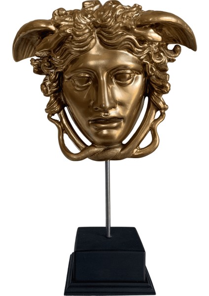 Medusa Bronz Dekoratif Heykel Biblo