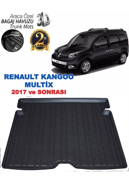 2021 Kangoo Multix Bagaj Havuzu Tam Uyumlu Kauçuk