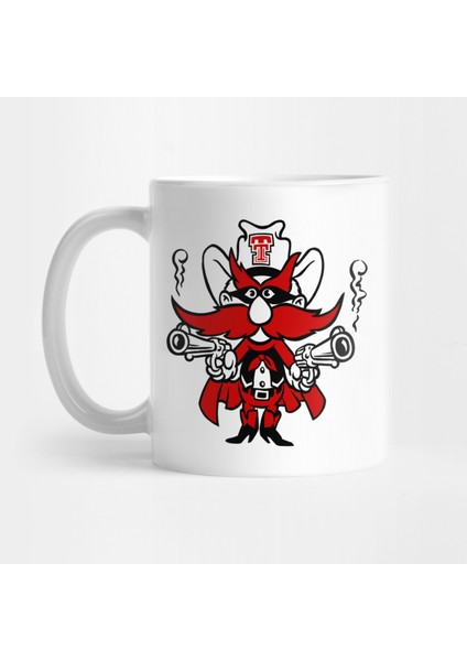 Vintage Texas Tech Red Raider Mascot Kupa Bardak