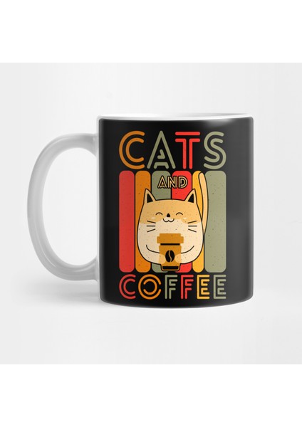 Kediler ve Kahve Kupa Bardak