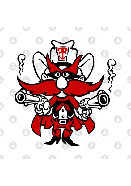 Vintage Texas Tech Red Raider Mascot Kupa Bardak