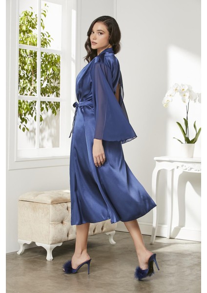 Saten Dantelli Gecelik Sabahlık Takım 4375 fiyatları