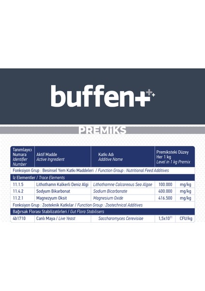 Buffent 20 Kg - Rumen Sağlığında; Etkili Tamponlama - Sindirm Düzenleyici, İnek, Boğa, Koyun, Keçi, Premiks, Yem Katkı, modelleri