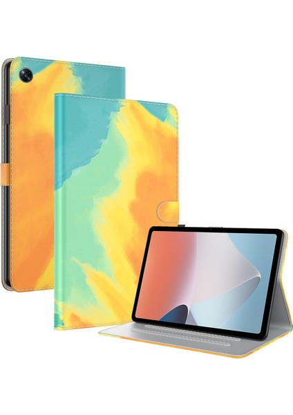 Oppo Pad Air Için Kapaklı Tablet Kılıfı - Mavi/turuncu (Yurt Dışından)