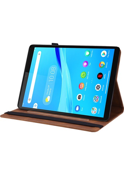 Lenovo Tab M8 Hd / M8 Fhd Için Kapaklı Tablet Kılıfı - Kahverengi (Yurt Dışından)